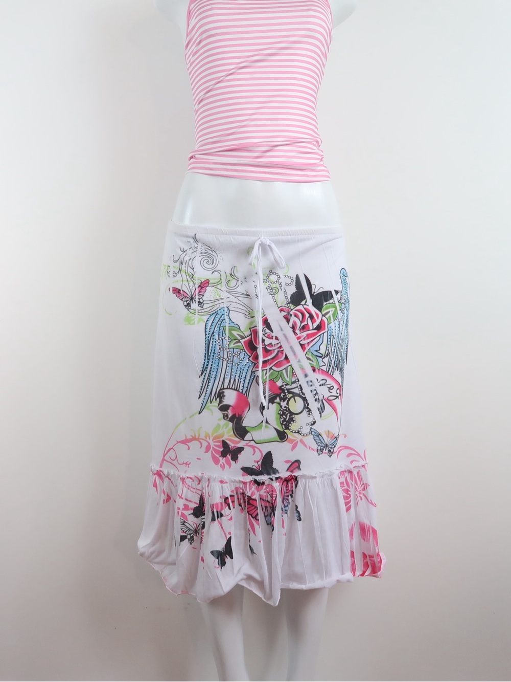 Y2k low rise tattoo print midi bimbo core skirt - Picture 5 of 6